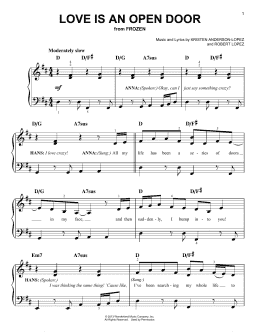 page one of Love Is An Open Door (from Frozen) (Easy Piano)