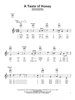 page one of A Taste Of Honey (Ukulele)