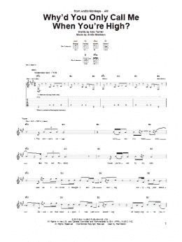 page one of Why'd You Only Call Me When You're High? (Guitar Tab)