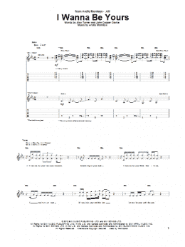 page one of I Wanna Be Yours (Guitar Tab)