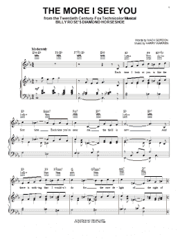 page one of The More I See You (Piano, Vocal & Guitar Chords (Right-Hand Melody))