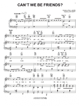 page one of Can't We Be Friends (Piano, Vocal & Guitar Chords (Right-Hand Melody))