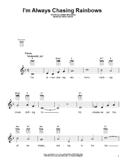 page one of I'm Always Chasing Rainbows (Ukulele)