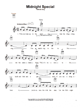 page one of Midnight Special (Ukulele)