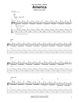 page one of America (Guitar Tab)