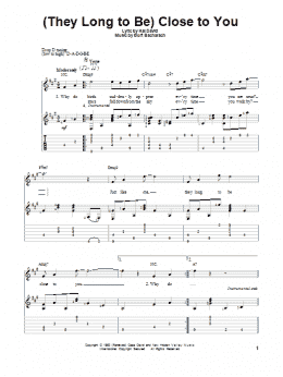 page one of (They Long To Be) Close To You (Solo Guitar)