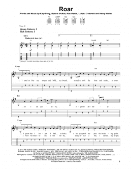 page one of Roar (Easy Guitar Tab)