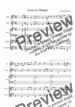 page one of Away in a Manger - Download sheet music