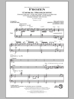 page one of Frozen (Choral Highlights) (SATB Choir)