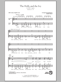 page one of The Holly And The Ivy (SATB Choir)