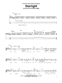 page one of Starlight (Bass Guitar Tab)