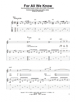 page one of For All We Know (Solo Guitar)