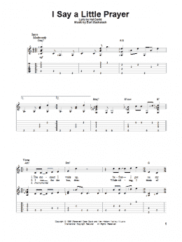 page one of I Say A Little Prayer (Solo Guitar)