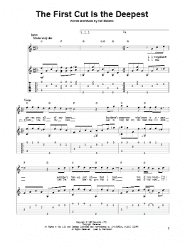 page one of The First Cut Is The Deepest (Solo Guitar)