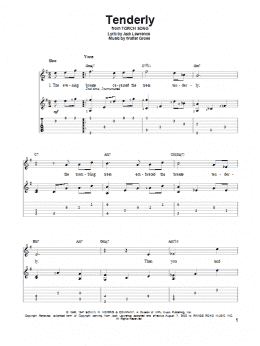 page one of Tenderly (Solo Guitar)