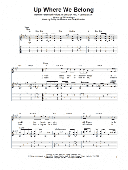 page one of Up Where We Belong (Solo Guitar)