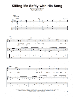 page one of Killing Me Softly With His Song (Solo Guitar)