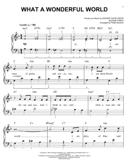 page one of What A Wonderful World (arr. Phillip Keveren) (Easy Piano)