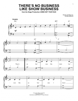 page one of There's No Business Like Show Business (Easy Piano)