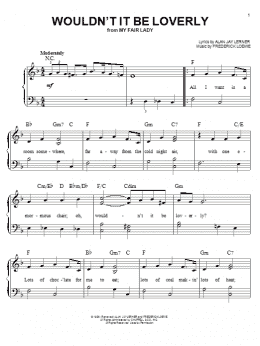 page one of Wouldn't It Be Loverly (Easy Piano)