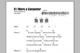 page one of If I Were A Carpenter (Guitar Chords/Lyrics)