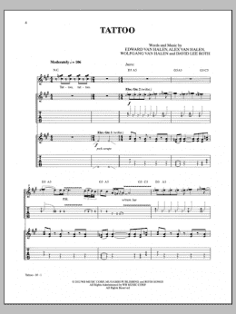 page one of Tattoo (Guitar Tab)