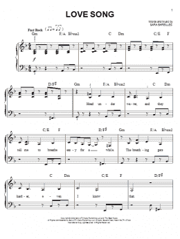 page one of Love Song (Easy Piano)