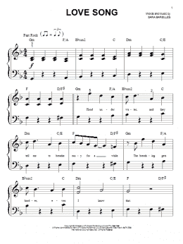 page one of Love Song (Big Note Piano)