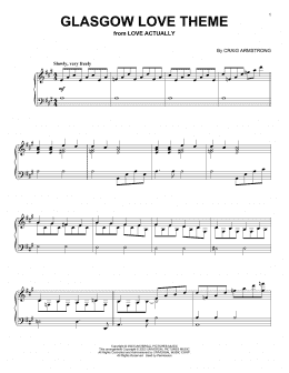 page one of Glasgow Love Theme (Piano Solo)