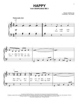 page one of Happy (Very Easy Piano)