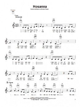 page one of Hosanna (Ukulele)