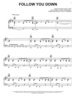 page one of Follow You Down (Piano, Vocal & Guitar Chords (Right-Hand Melody))