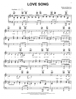 page one of Love Song (Piano, Vocal & Guitar Chords (Right-Hand Melody))