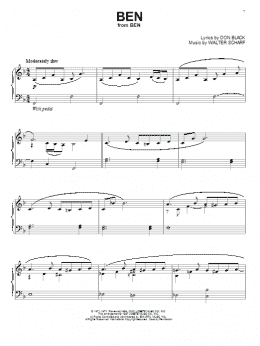 page one of Ben (Piano Solo)