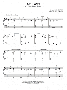 page one of At Last (Piano Solo)