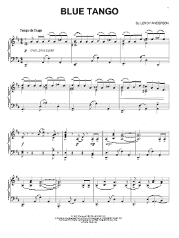 page one of Blue Tango (Piano Solo)