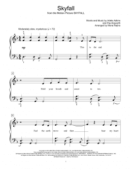 page one of Skyfall (Educational Piano)