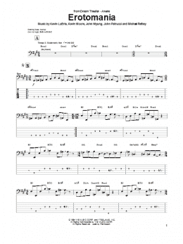 page one of Erotomania (Bass Guitar Tab)