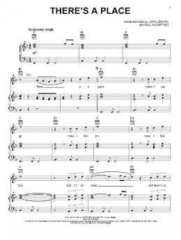 page one of There's A Place (Piano, Vocal & Guitar Chords (Right-Hand Melody))