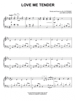 page one of Love Me Tender (Piano Solo)