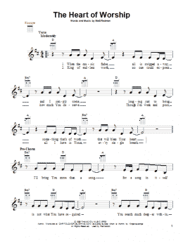 page one of The Heart Of Worship (Ukulele)