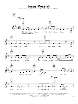 page one of Jesus Messiah (Ukulele)