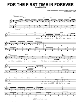 page one of For The First Time In Forever (from Frozen) (Piano & Vocal)