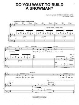 page one of Do You Want To Build A Snowman? (from Frozen) (Piano & Vocal)