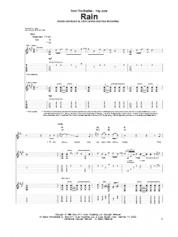 page one of Rain (Guitar Tab)