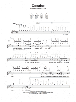 page one of Cocaine (Easy Guitar)