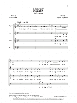 page one of Home (SATB Choir)