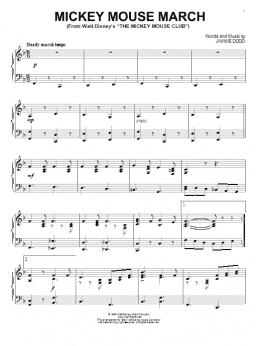 page one of Mickey Mouse March (from The Mickey Mouse Club) (Piano Solo)