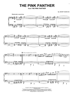 page one of The Pink Panther (Piano Solo)