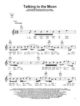 page one of Talking To The Moon (Ukulele)